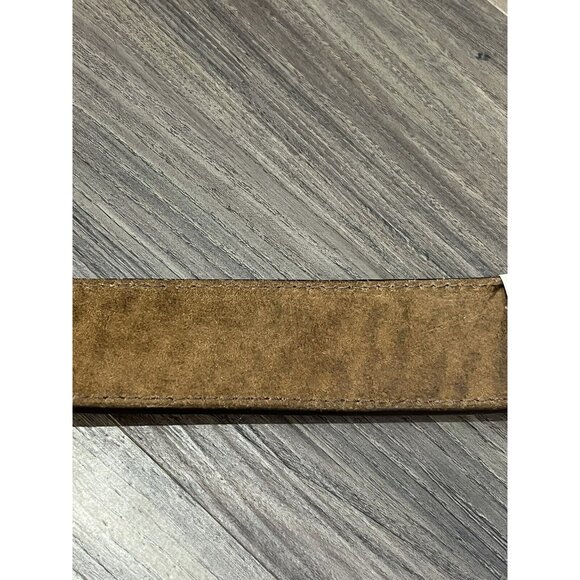 Faded Glory Brown Pebbled Leather Belt With Tag 100% Leather Men Size 50 - Picture 15 of 16